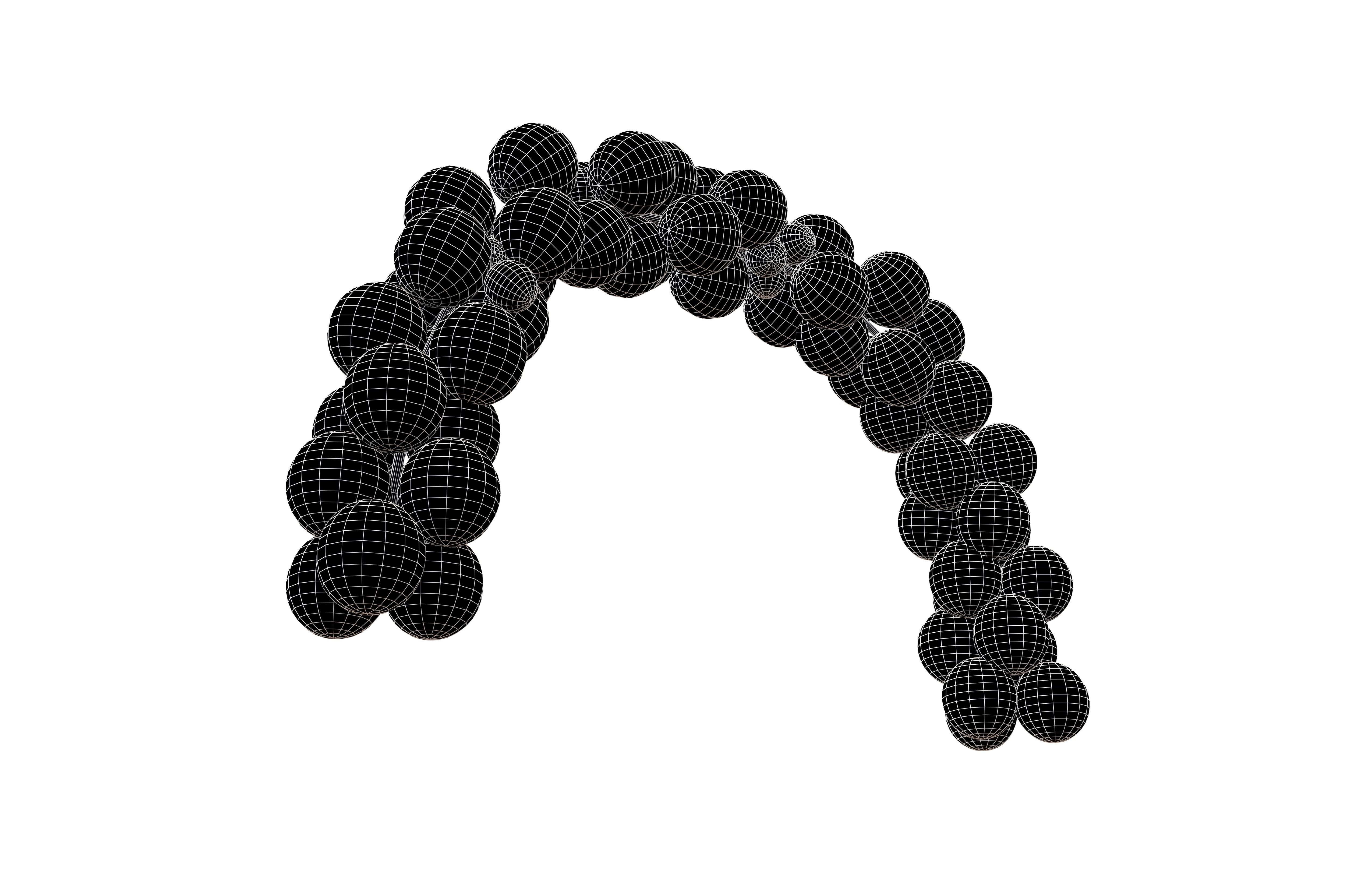 Carnival Balloon Garland V1 008 Low-poly 3D model_5