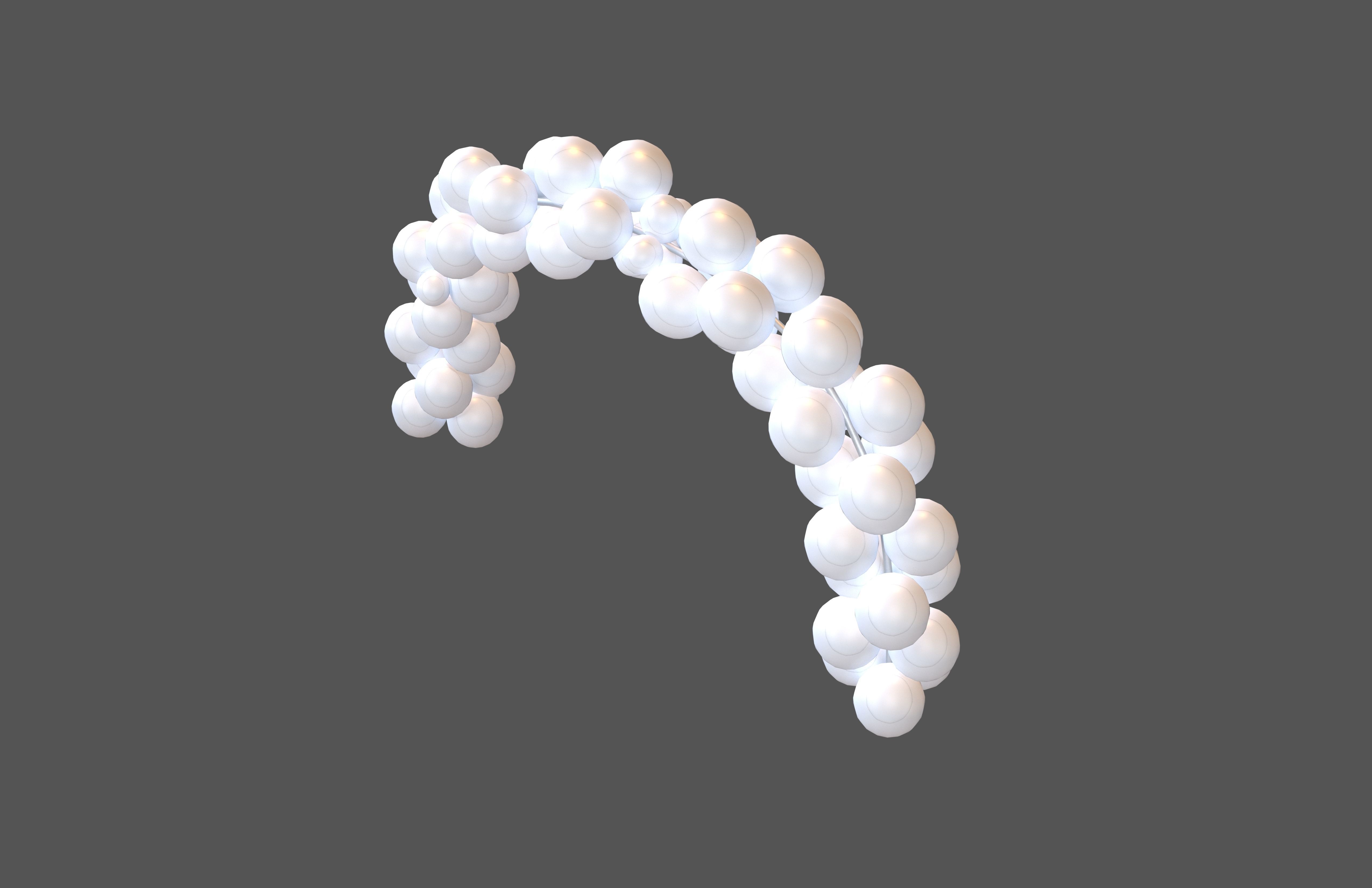 Carnival Balloon Garland V1 008 Low-poly 3D model_2