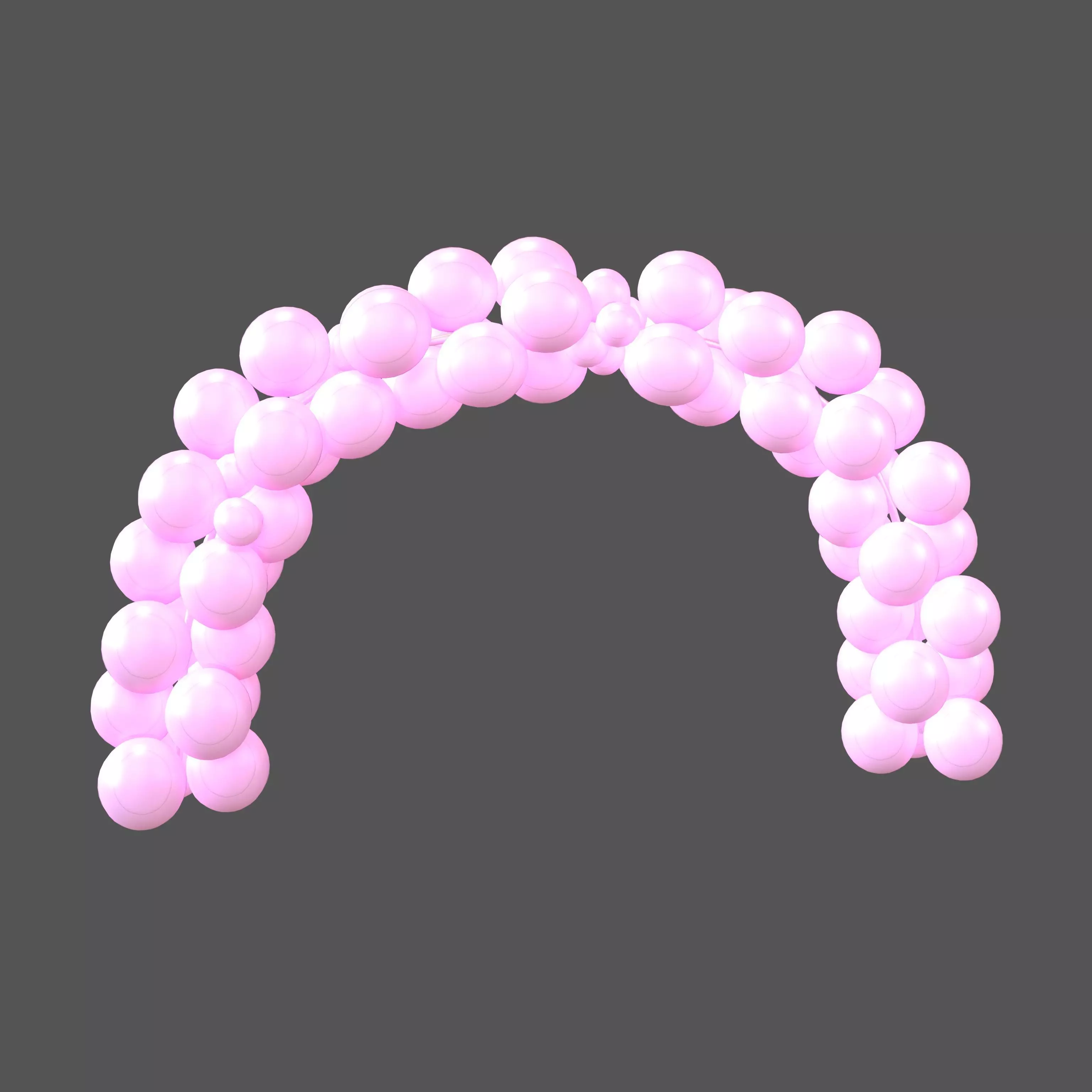 Carnival Balloon Garland V1 010 Low-poly 3D model_0