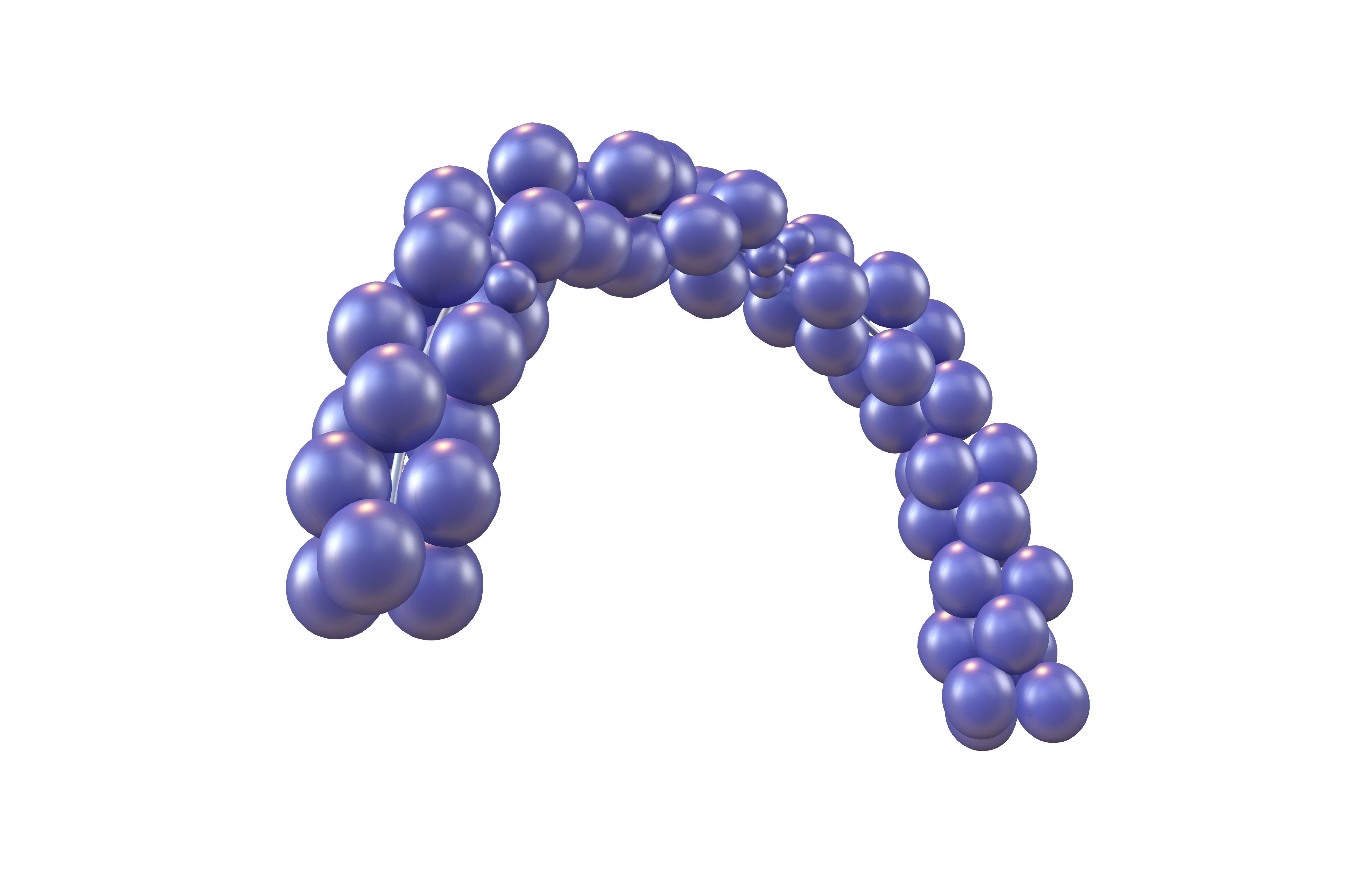 Carnival Balloon Garland V1 011 Low-poly 3D model_1