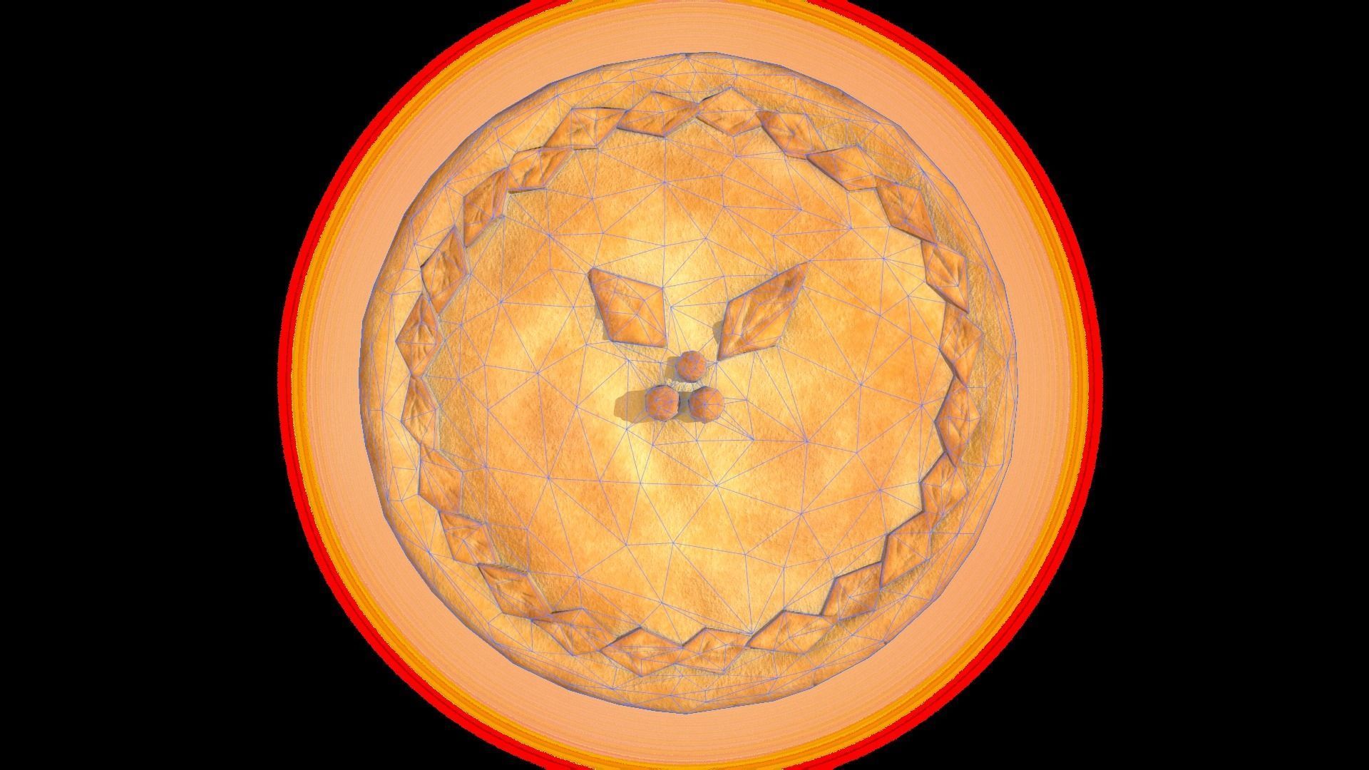 CherryPie Low-poly 3D model_9