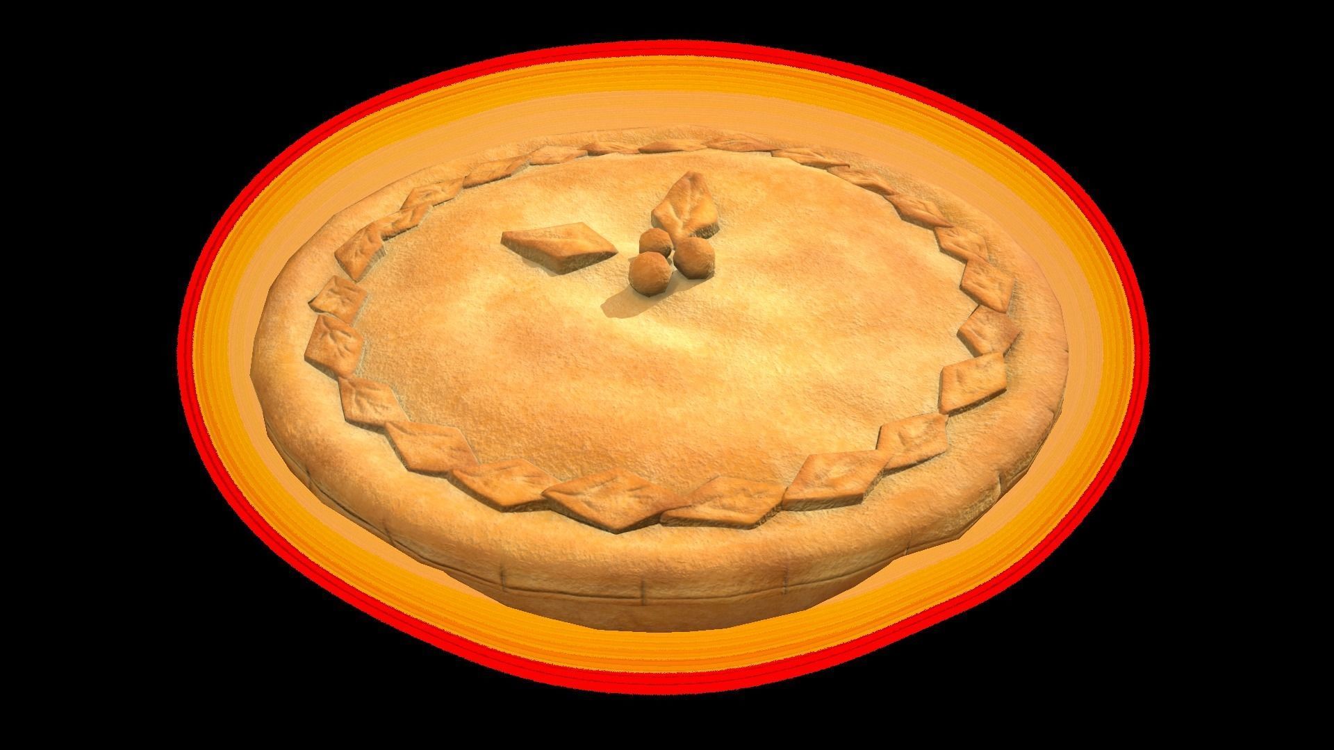 CherryPie Low-poly 3D model_2