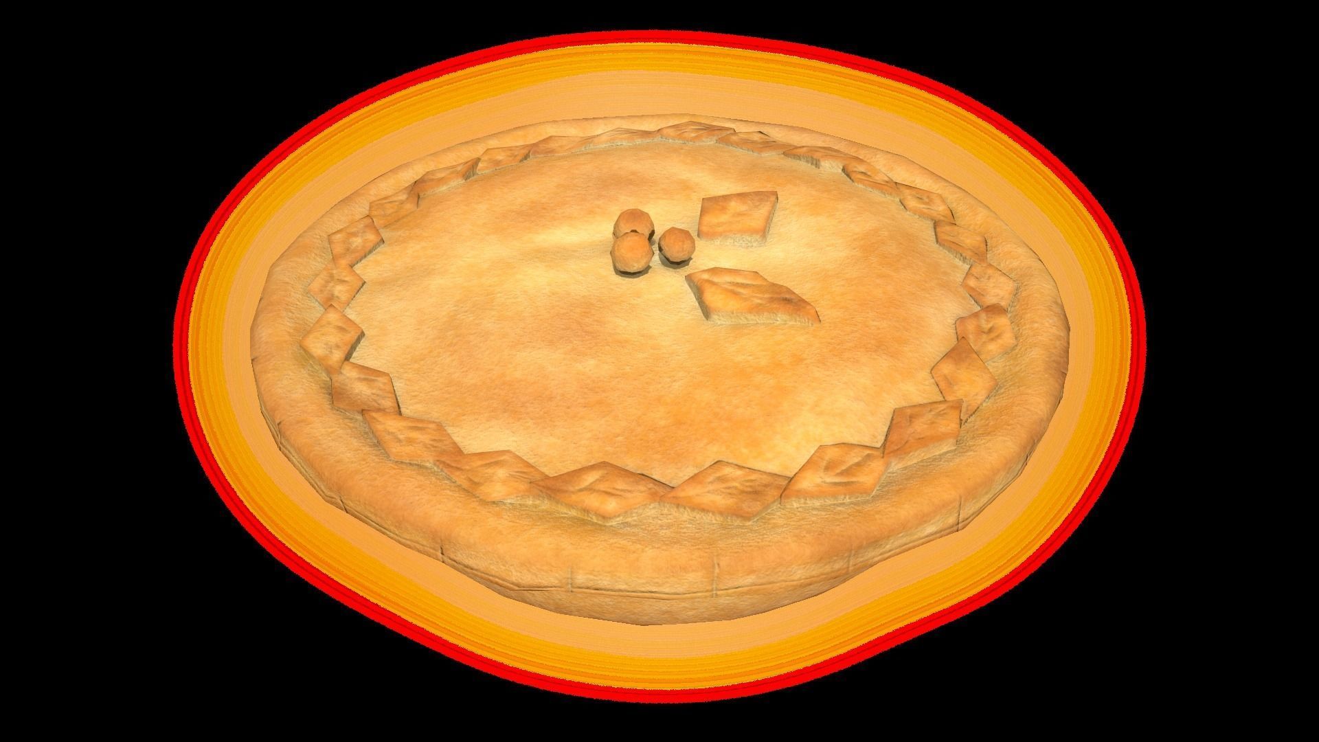 CherryPie Low-poly 3D model_5