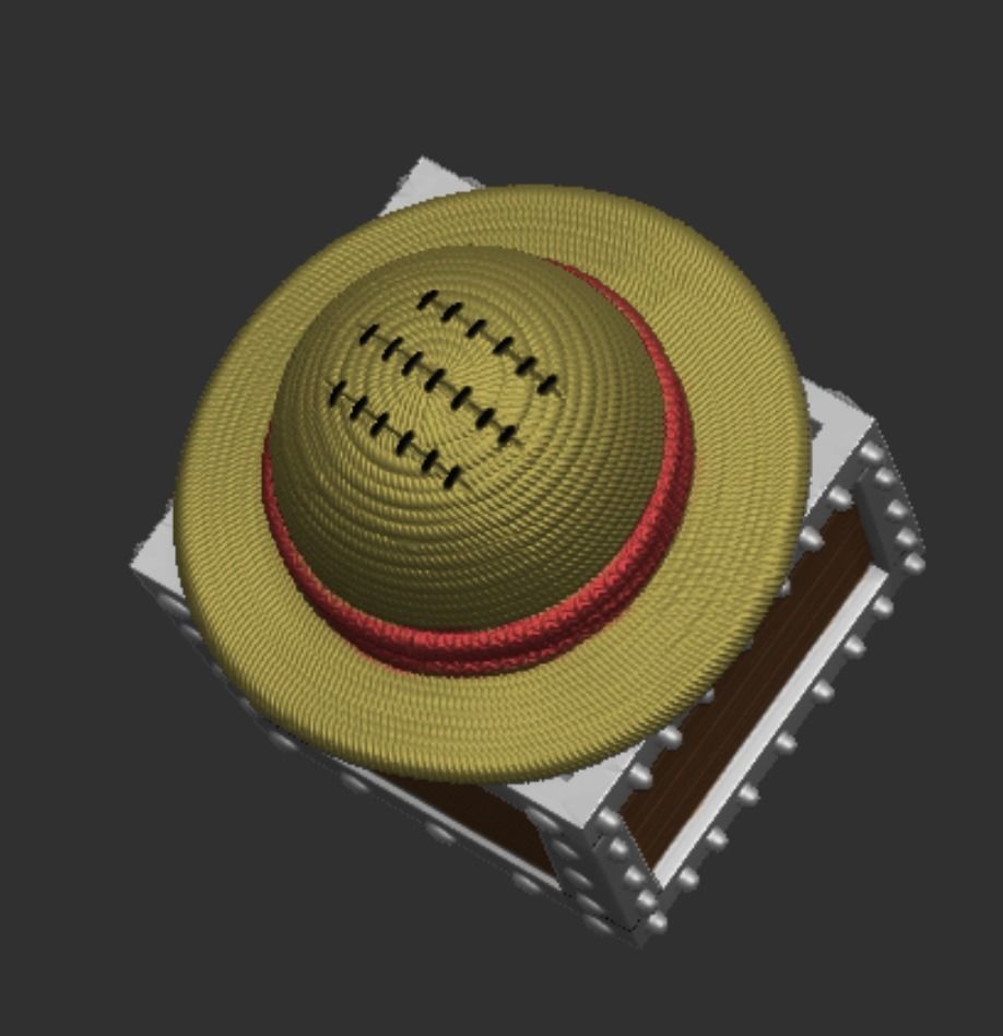 keycap sombrero de luffy  hat one piece  3D print model_2