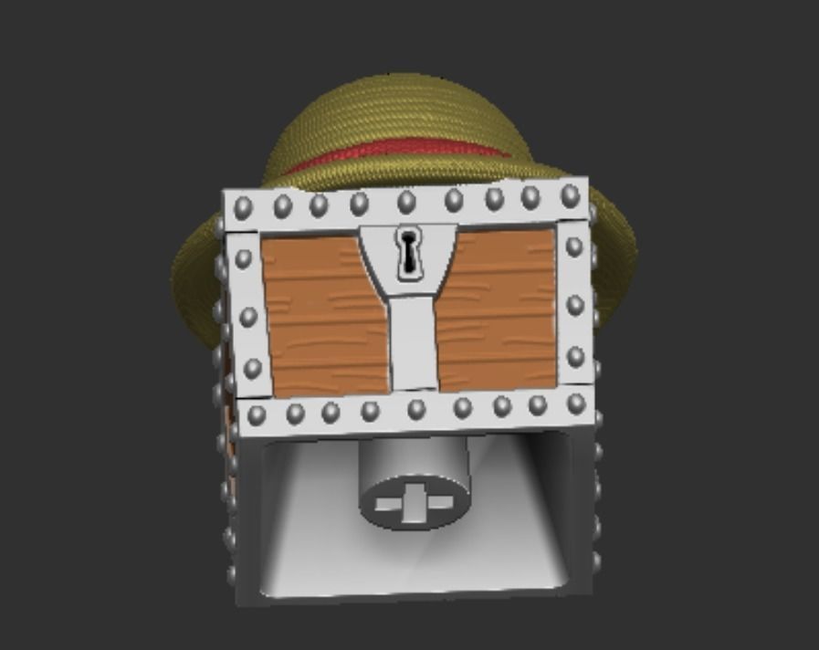 keycap sombrero de luffy  hat one piece  3D print model_1