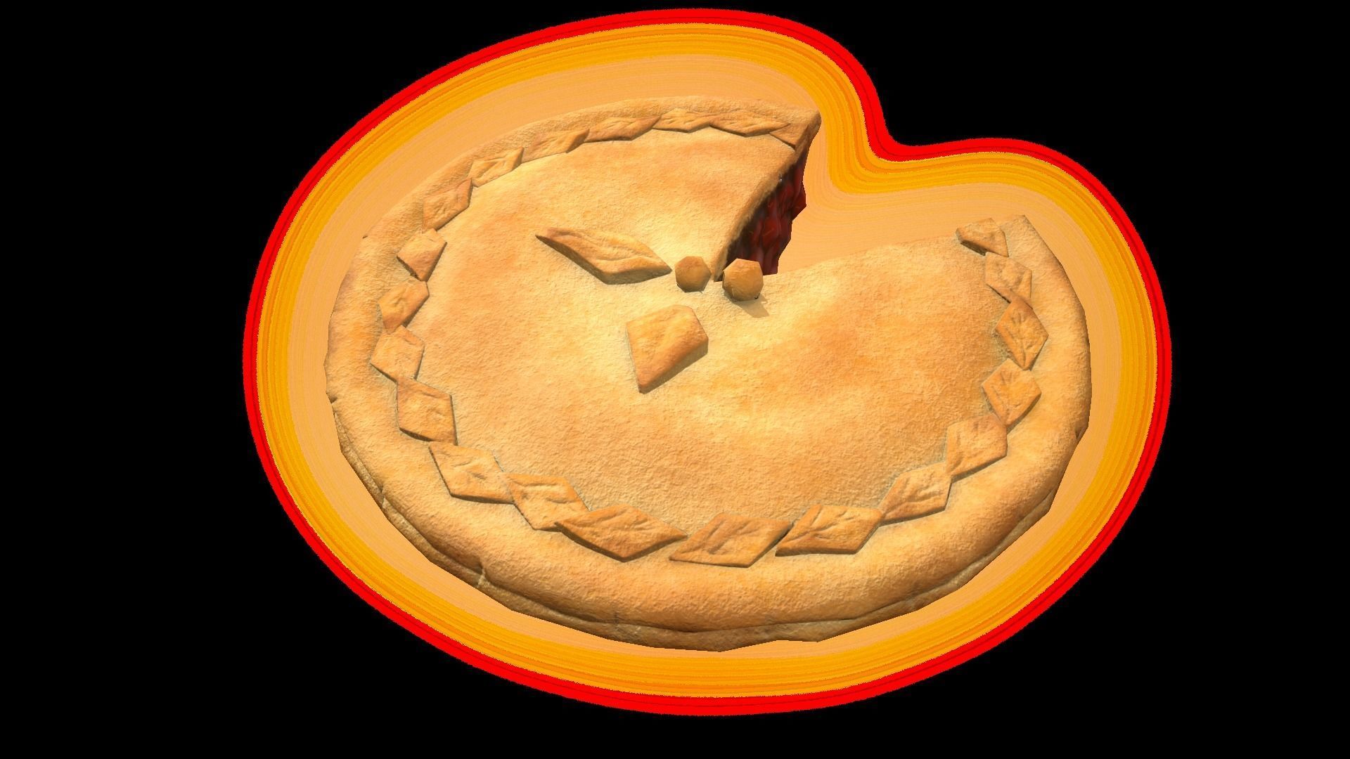 CherryPieChart Low-poly 3D model_5