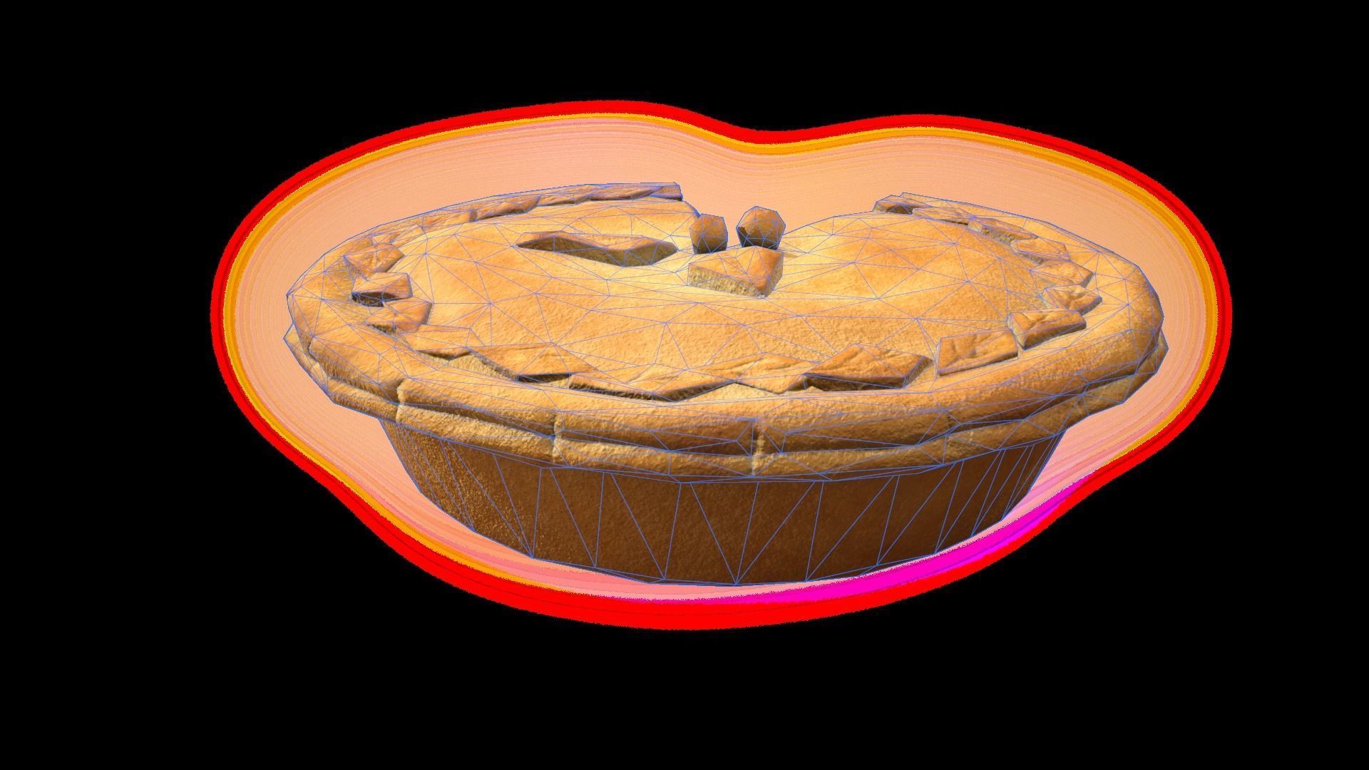 CherryPieChart Low-poly 3D model_6