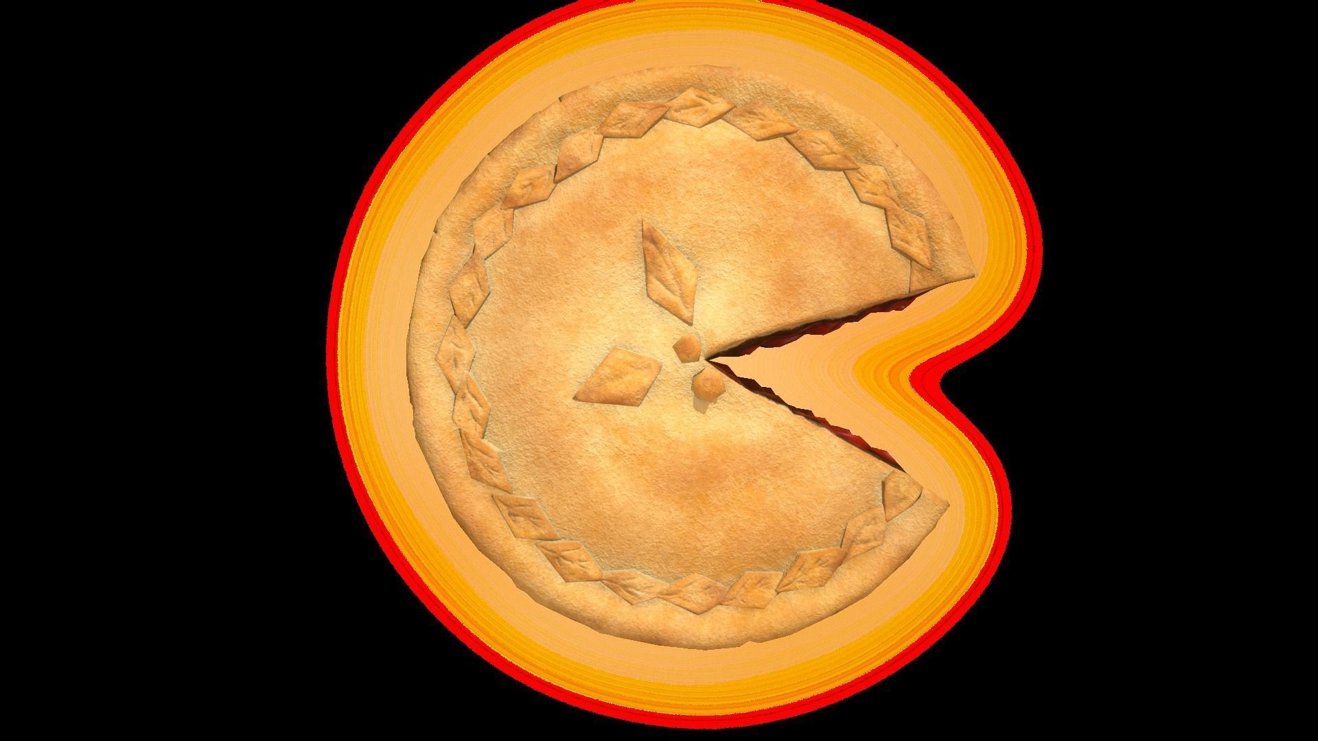 CherryPieChart Low-poly 3D model_3