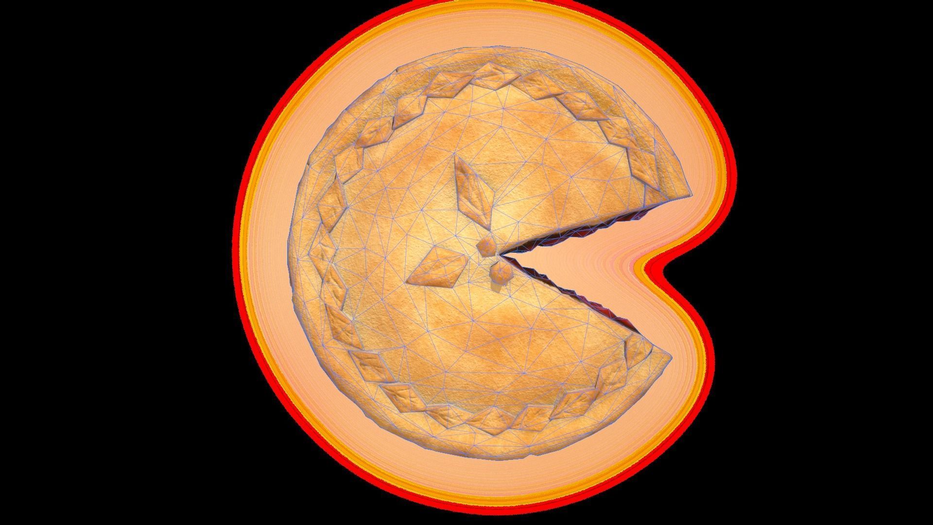 CherryPieChart Low-poly 3D model_9