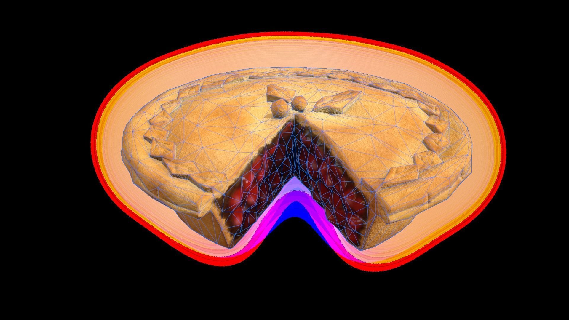 CherryPieChart Low-poly 3D model_8