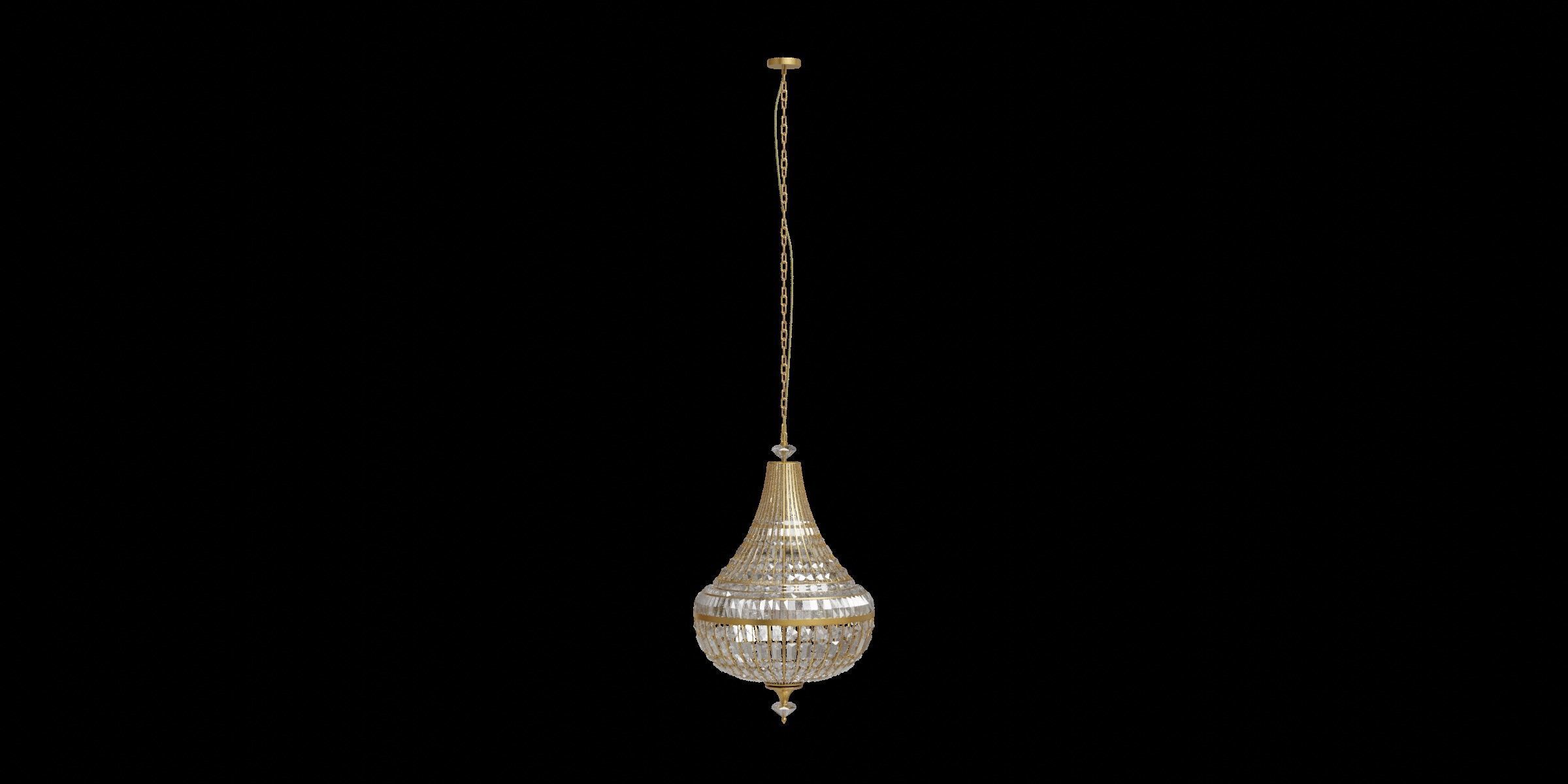 Antique Gold Chandelier 3D model_5