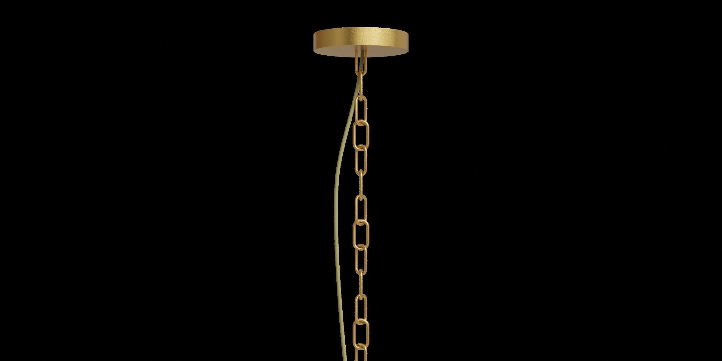 Antique Gold Chandelier 3D model_6