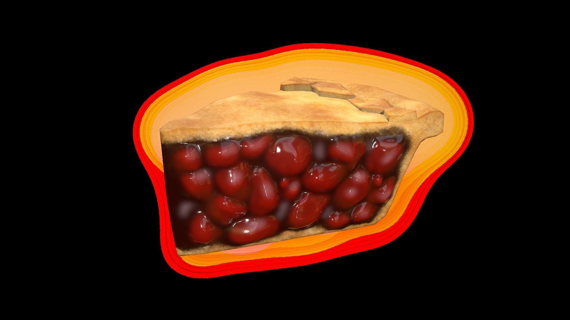 CherryPiePiece Low-poly 3D model_9