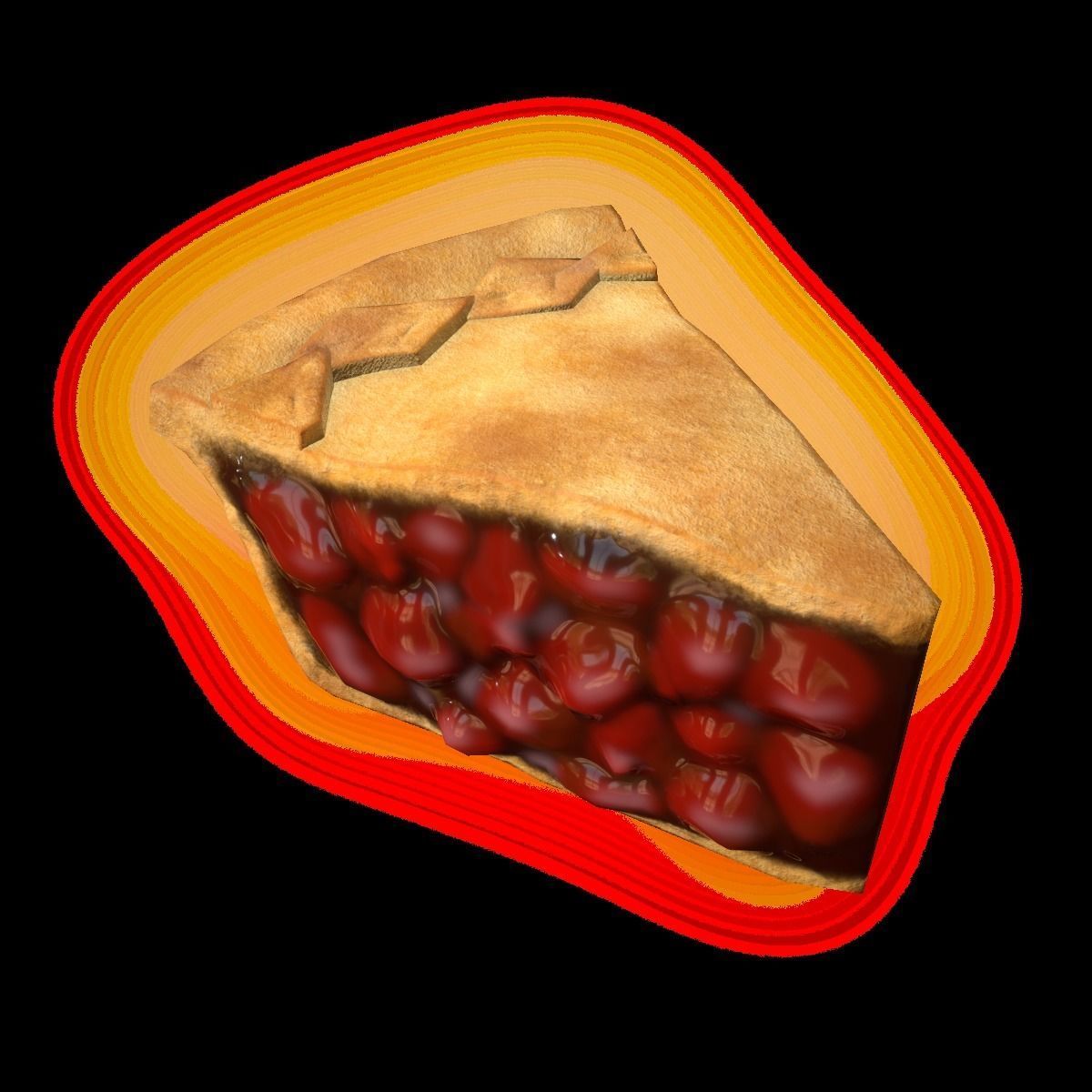 CherryPiePiece Low-poly 3D model_7
