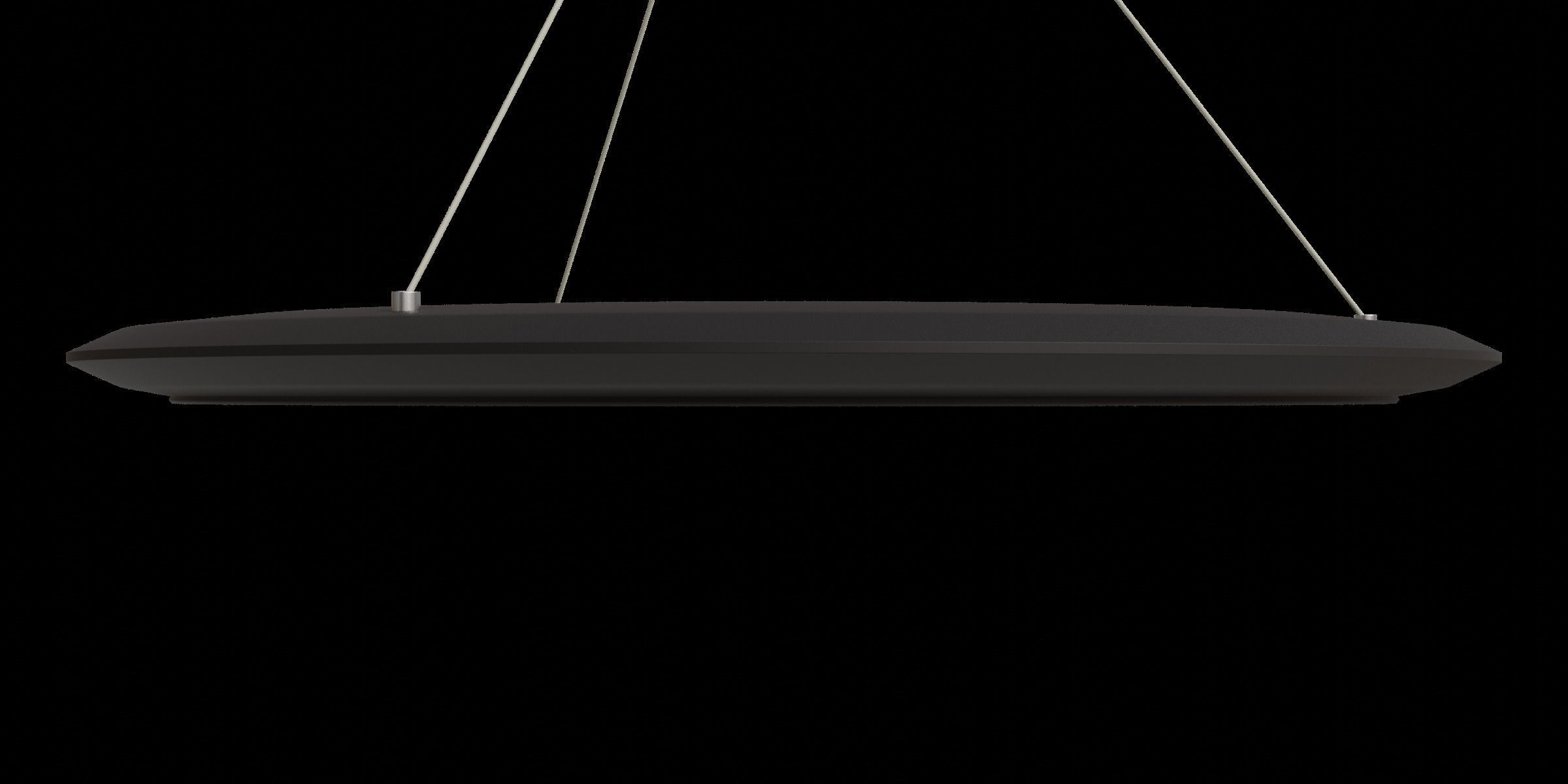 Black Circle Led Pendant Low-poly 3D model_8