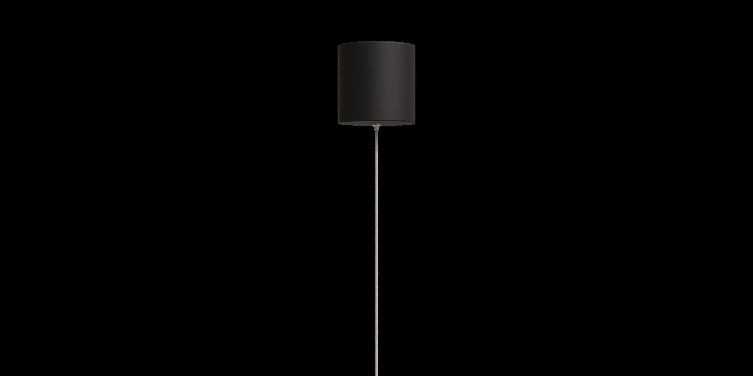 Black Circle Led Pendant Low-poly 3D model_5