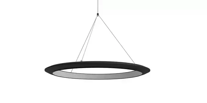 Black Circle Led Pendant Low-poly 3D model Black Circle Led Pendant Low-poly 3D model