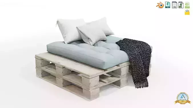 Couch for outdoor sitting Area  3D model