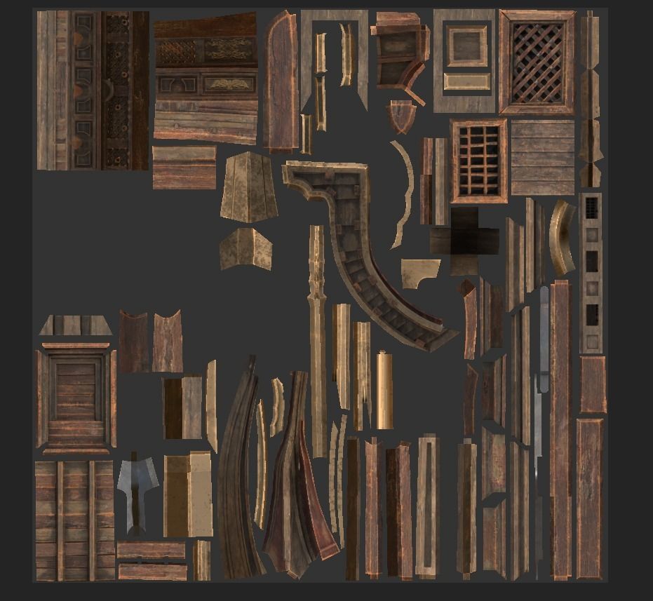 Trireme Low-poly 3D model_29