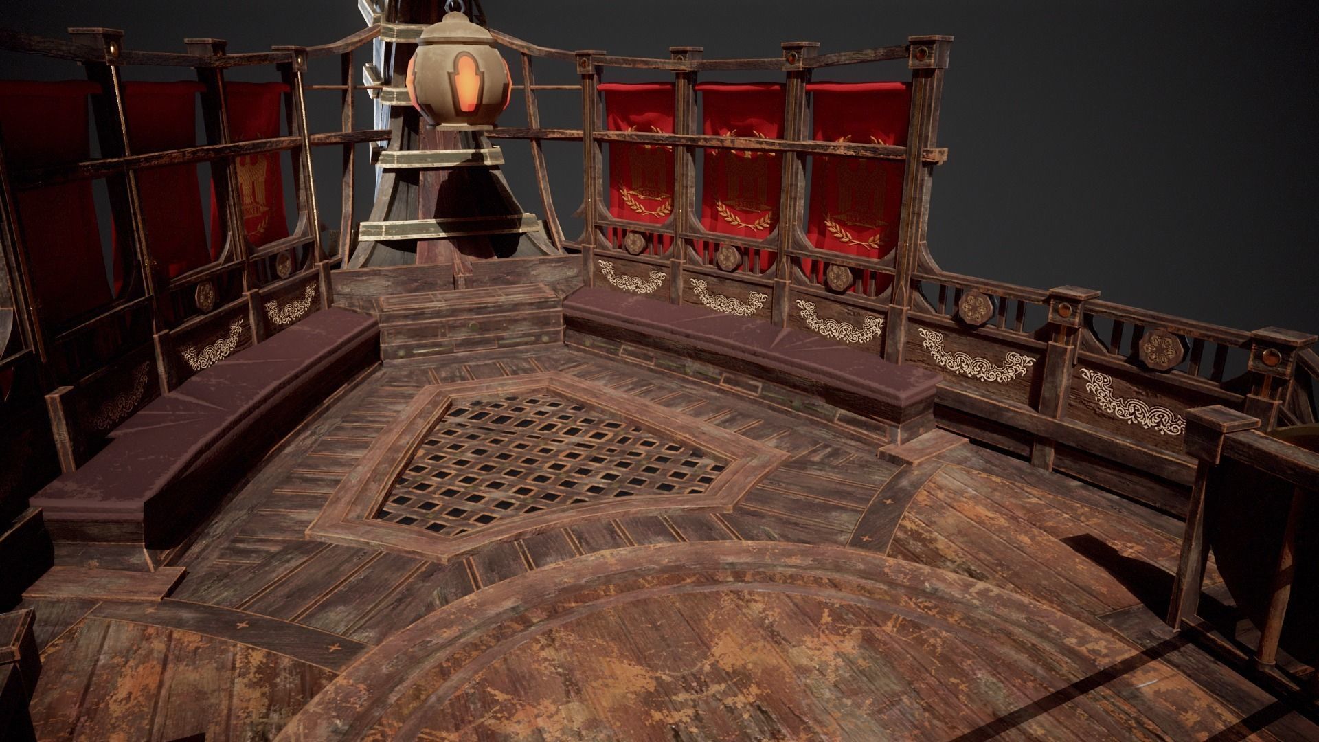 Trireme Low-poly 3D model_18