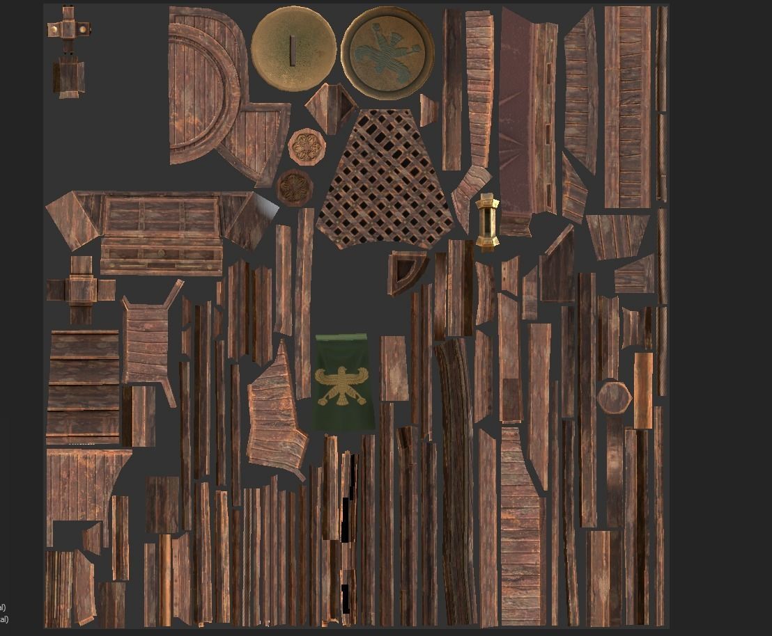 Trireme Low-poly 3D model_27