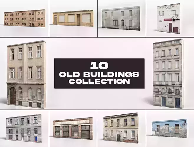 10 Old Building Collection Assets