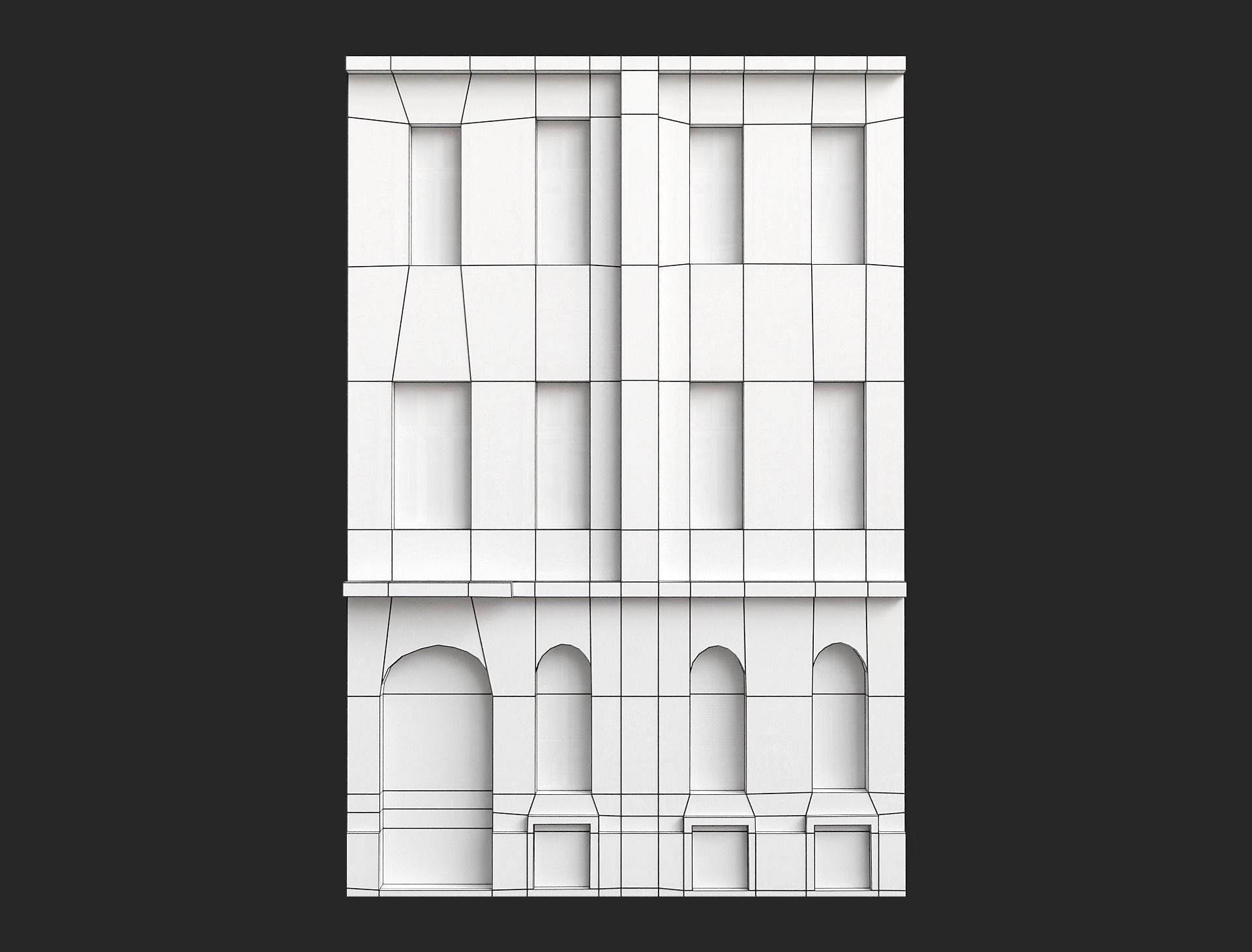 10 Old Building Collection Assets Low-poly 3D model_18