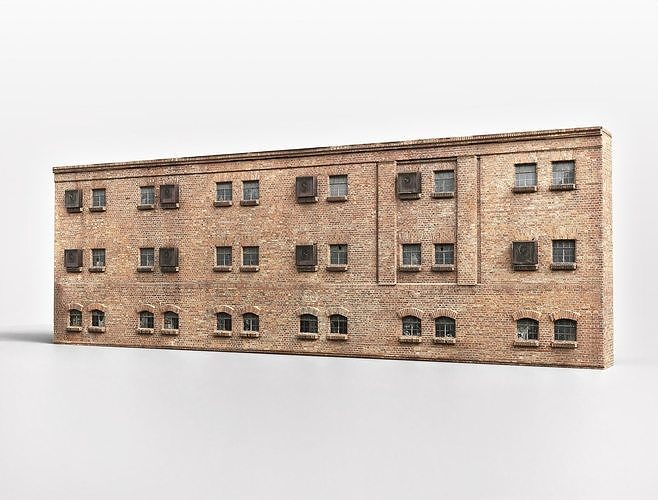 10 Old Building Collection Assets Low-poly 3D model 6