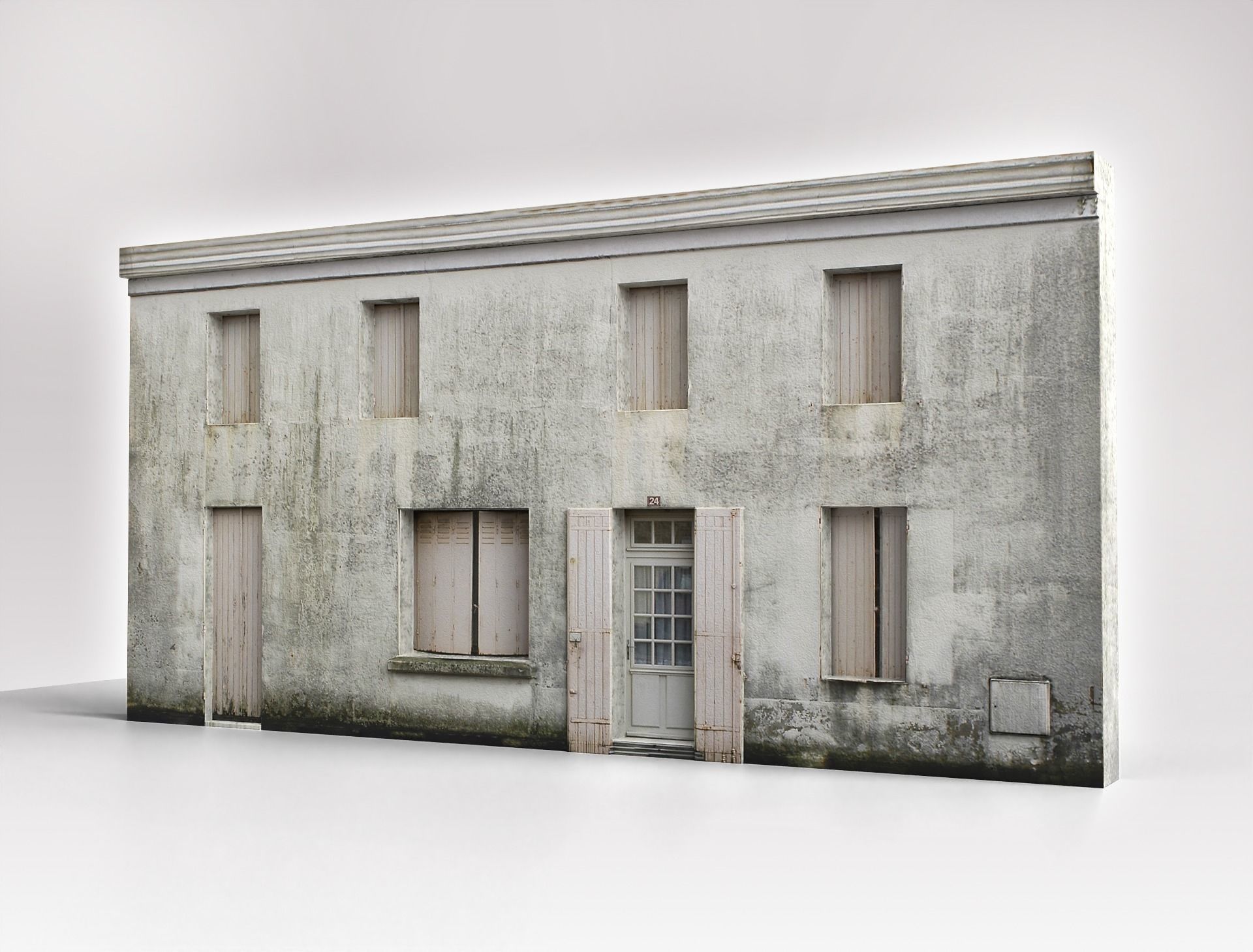10 Old Building Collection Assets Low-poly 3D model_10