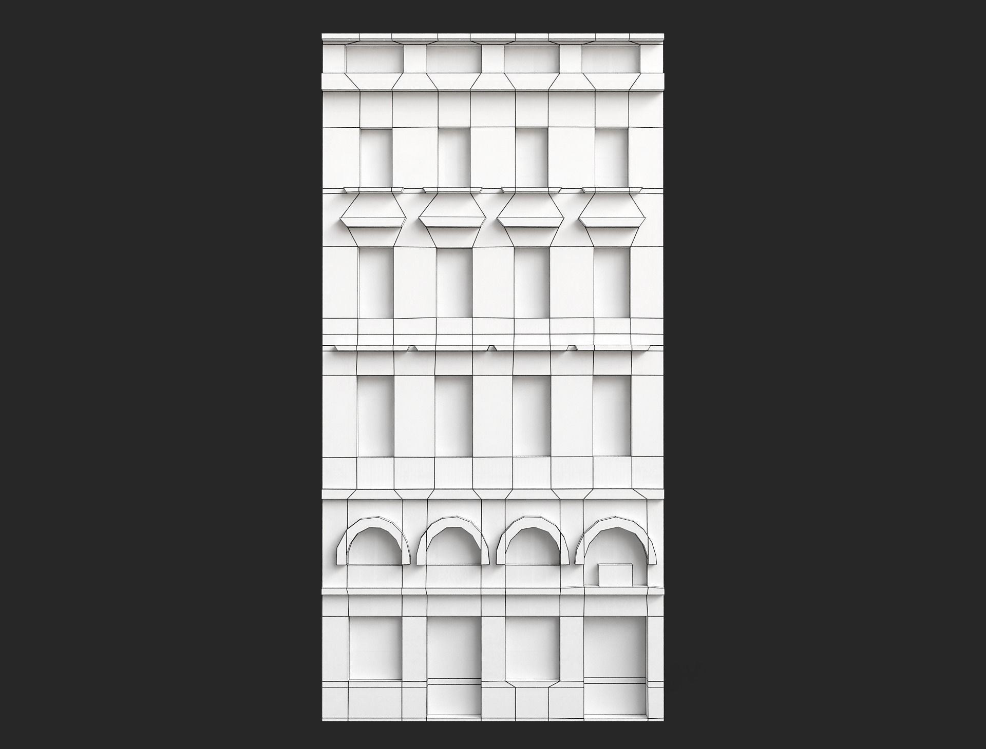 10 Old Building Collection Assets Low-poly 3D model_17