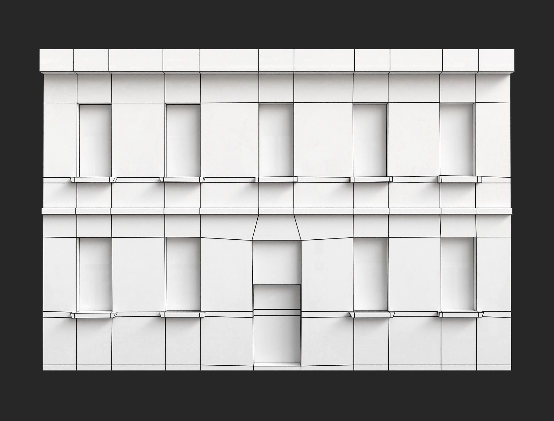 10 Old Building Collection Assets Low-poly 3D model_12