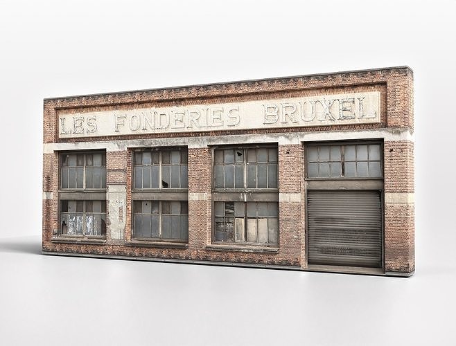 10 Old Building Collection Assets Low-poly 3D model 4