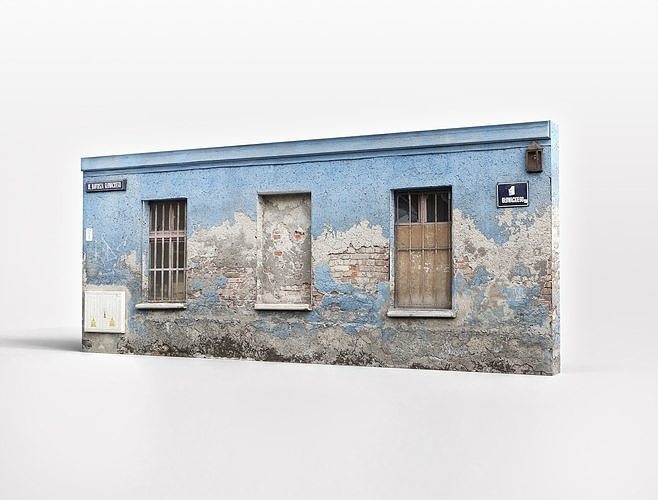 10 Old Building Collection Assets Low-poly 3D model 5