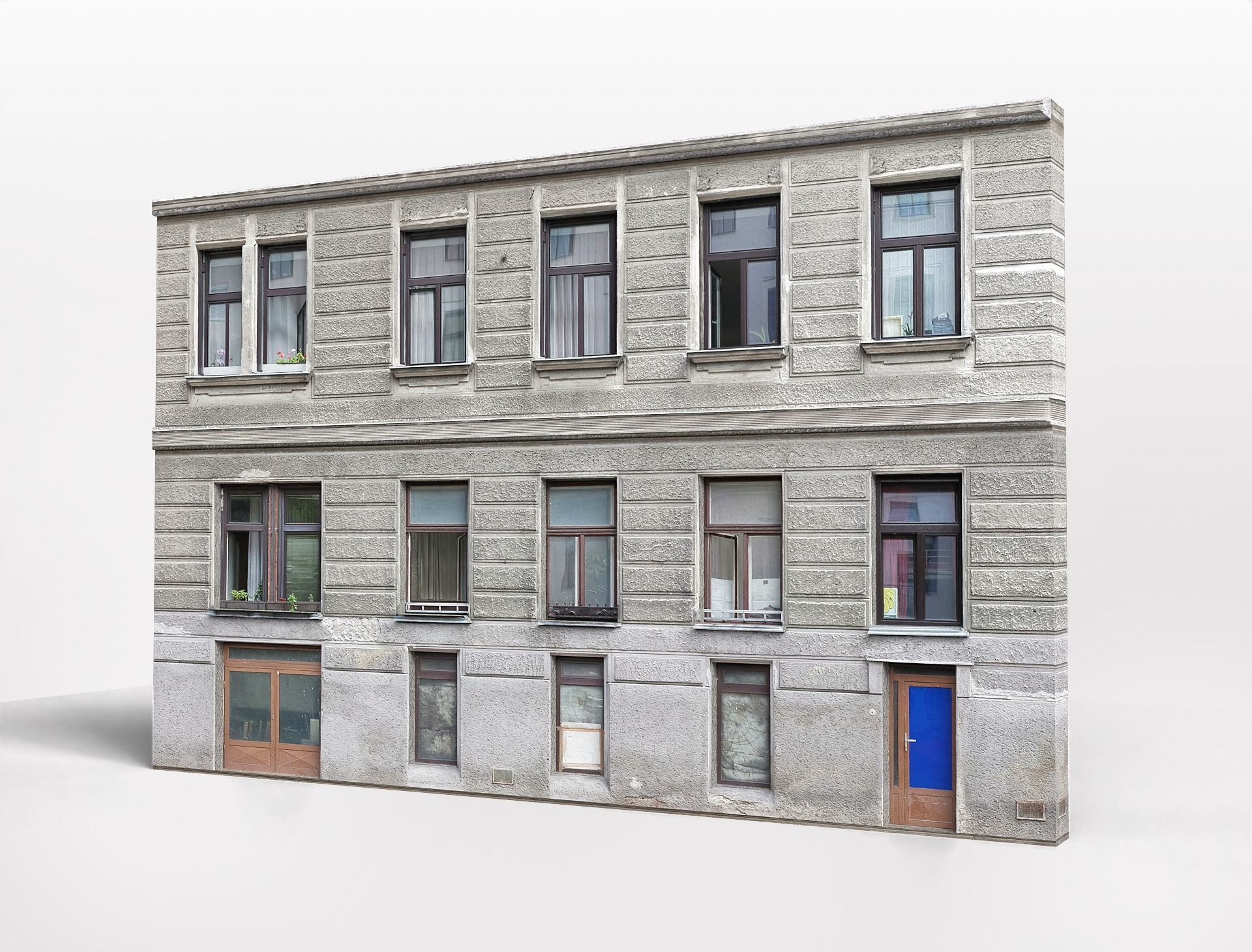 10 Old Building Collection Assets Low-poly 3D model_7