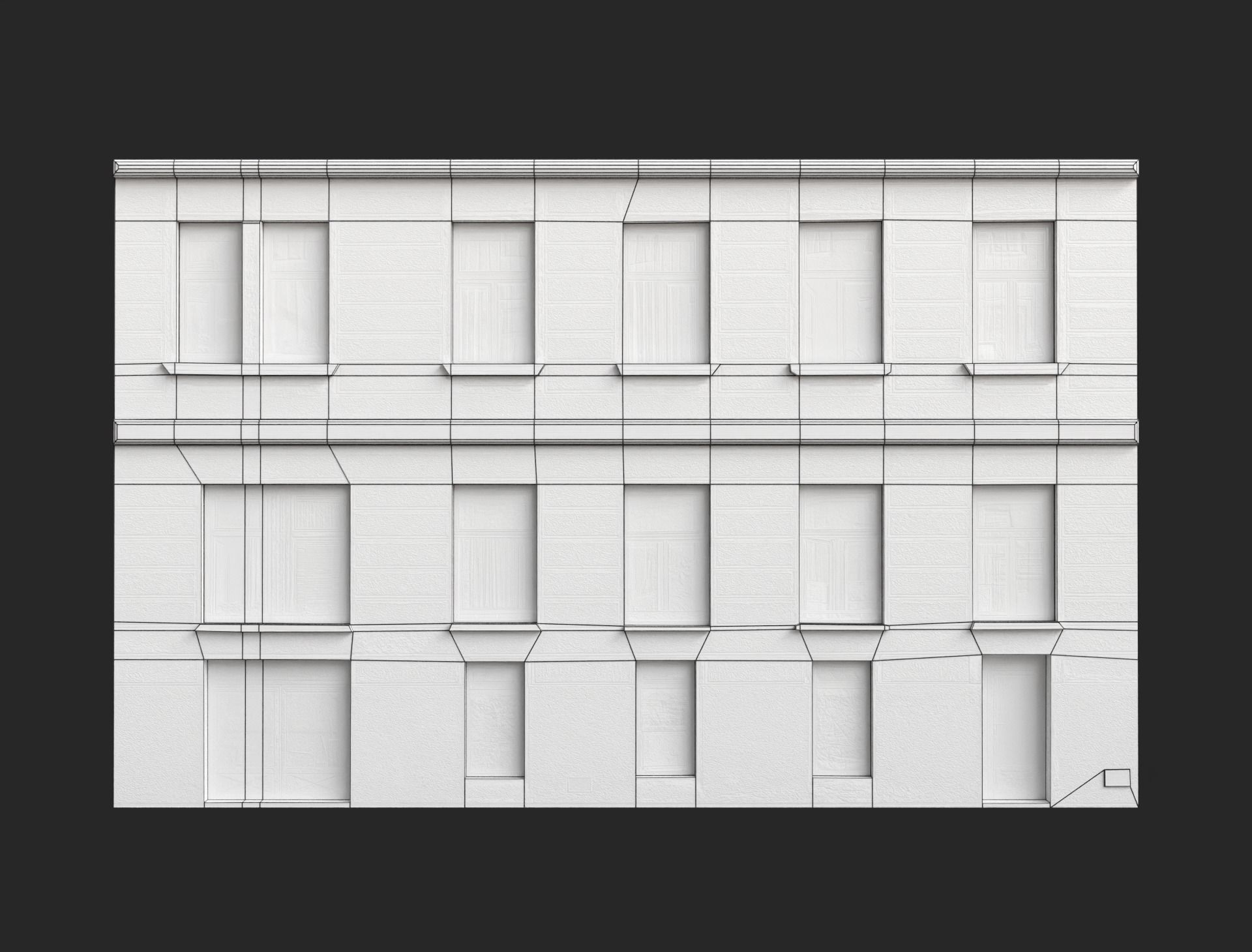 10 Old Building Collection Assets Low-poly 3D model_13
