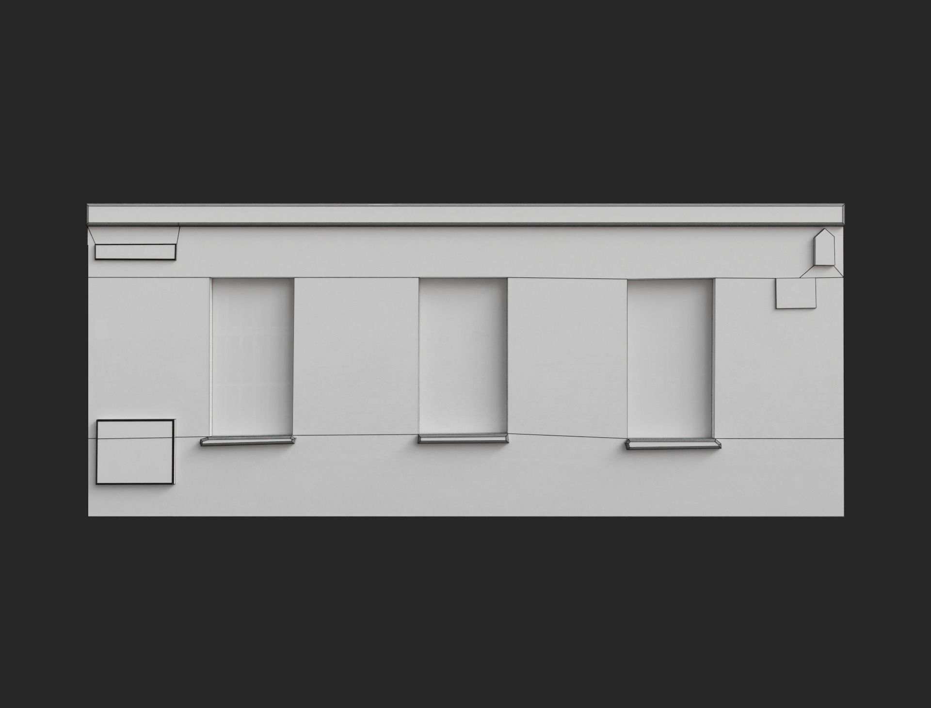 10 Old Building Collection Assets Low-poly 3D model_14