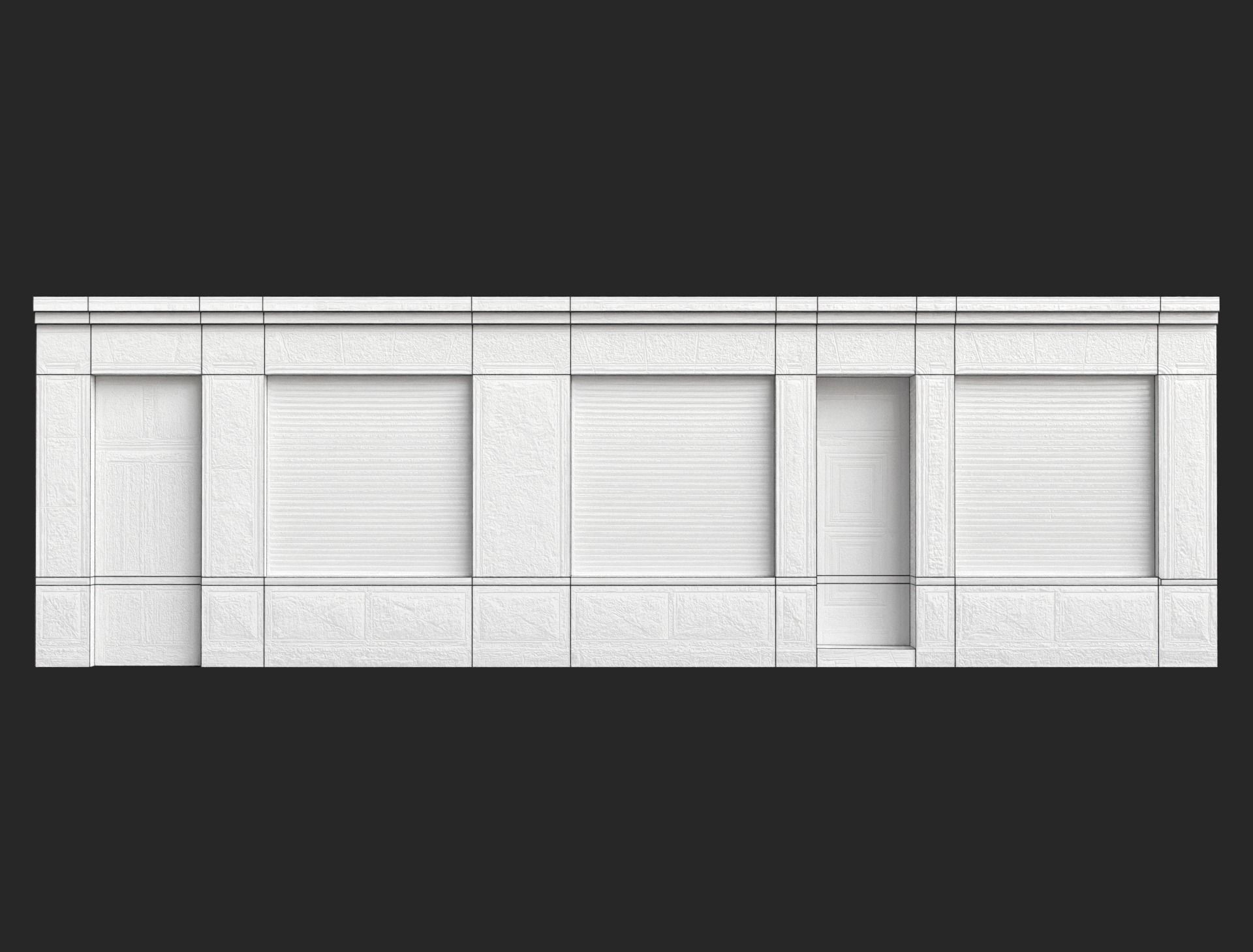 10 Old Building Collection Assets Low-poly 3D model_11