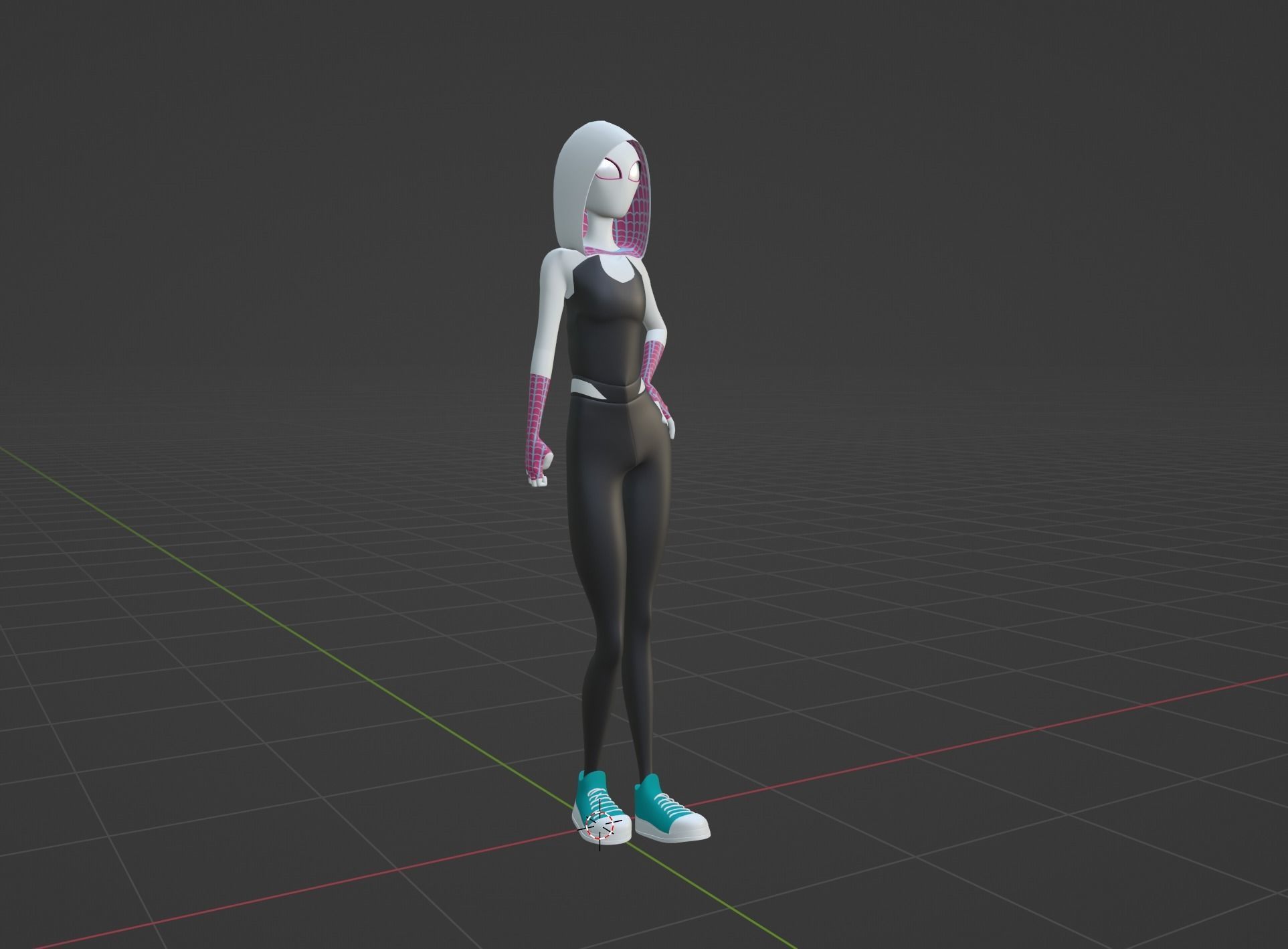 Spiderverse Models Spider Gwen SpiderMan Across the Spider Verse 3D model rigged | CGTrader