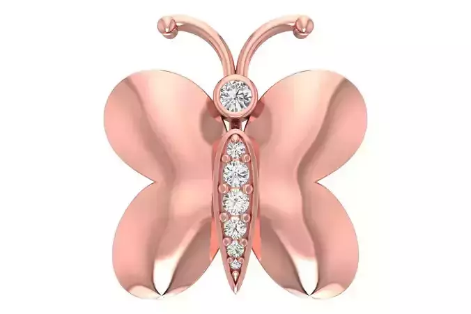 Childran Butterflies Pendant 3dm STL OBJ FBX Renders Details