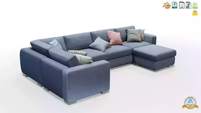 Sofa Couch Furniture set for Living Room Area Arch Viz 3D model