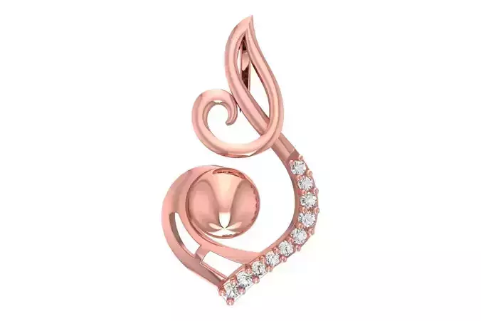 Women Pearl Pendant 3dm STL OBJ FBX Renders Details