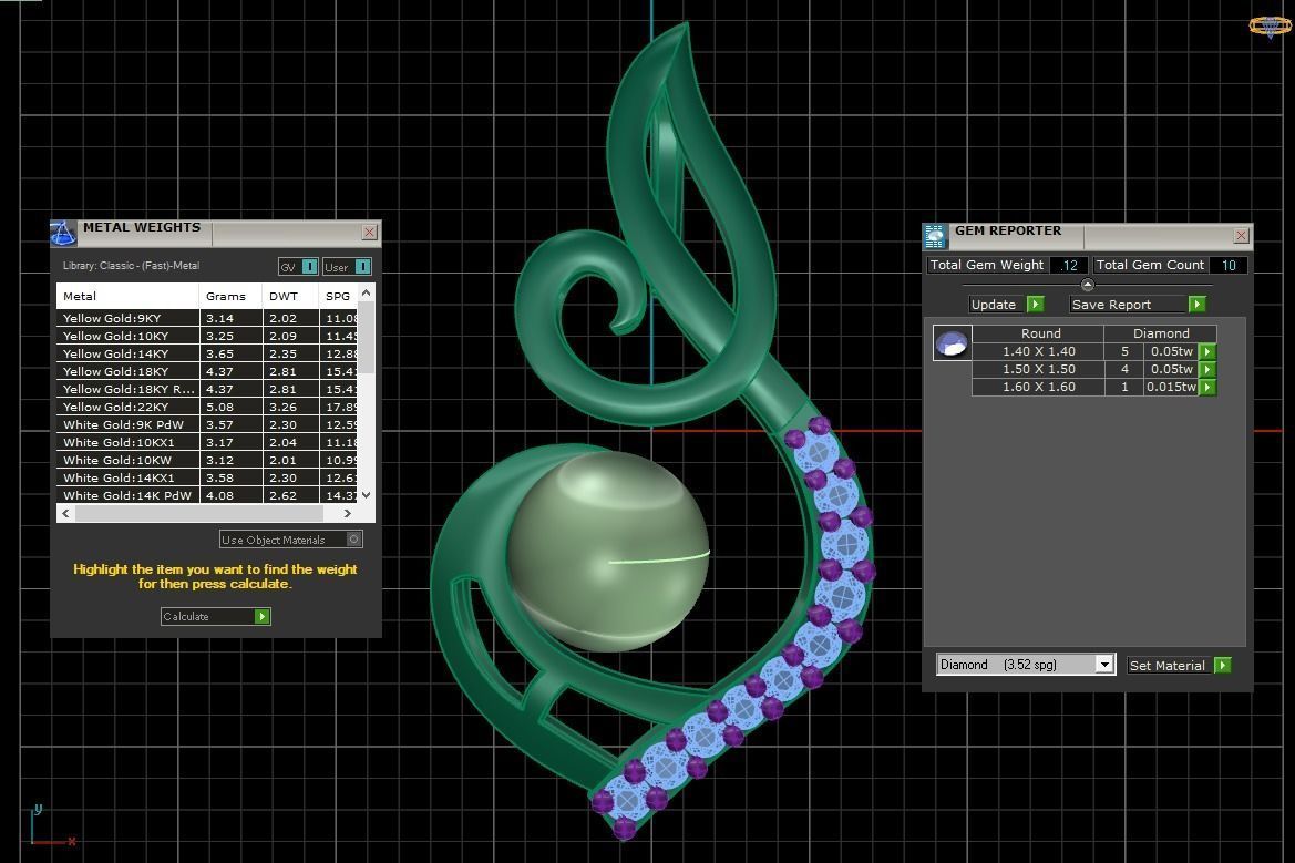 Women Pearl Pendant 3dm STL OBJ FBX Renders Details 3D print model_3