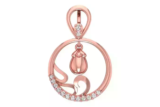 Women Pearl Pendant 3dm STL OBJ FBX Renders Details
