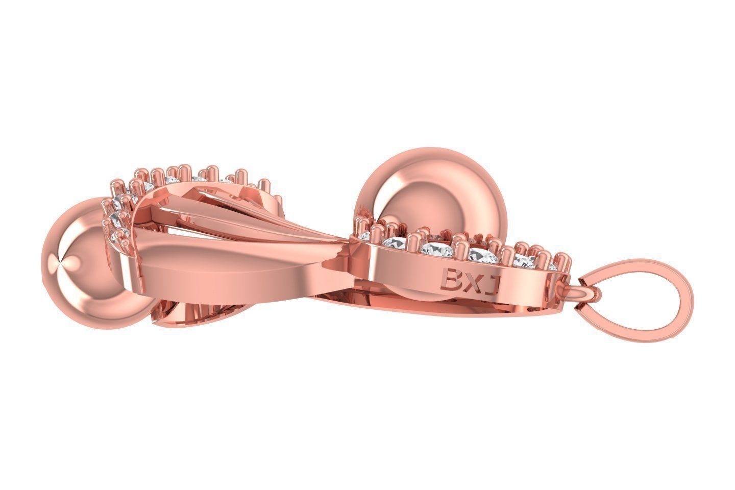 Women Pearl Pendant 3dm STL OBJ FBX Renders Details 3D print model_2