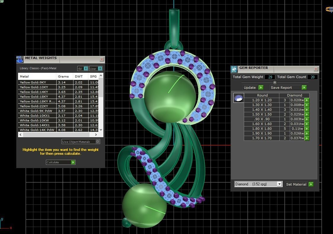 Women Pearl Pendant 3dm STL OBJ FBX Renders Details 3D print model_3