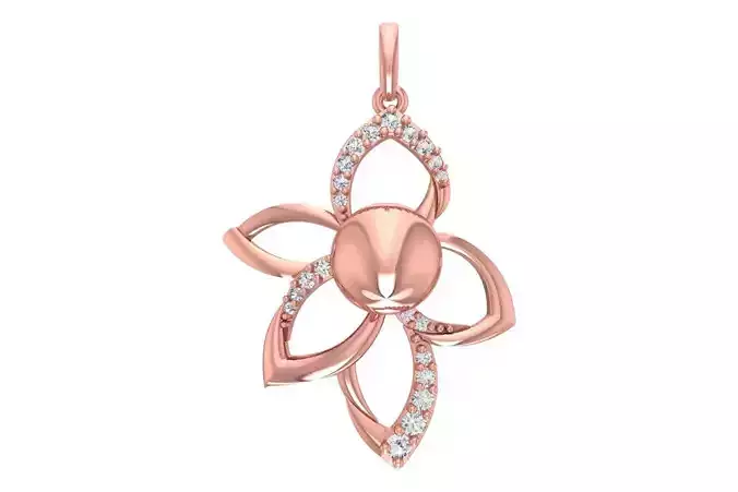 Women Pearl Pendant 3dm STL OBJ FBX Renders Details