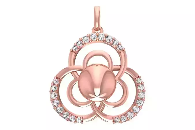 Women Pearl Pendant 3dm STL OBJ FBX Renders Details