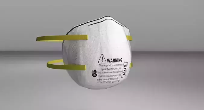 N95 MASK Low-poly 3D model Low-poly 3D model