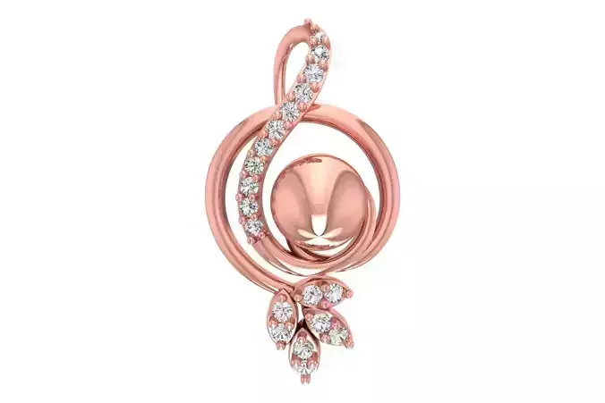 Women Pearl Pendant 3dm STL OBJ FBX Renders Details