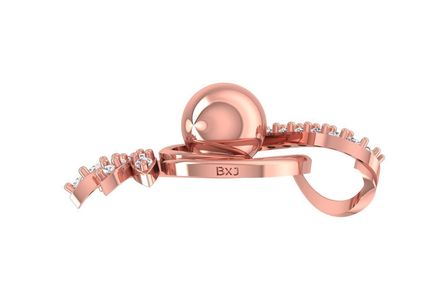 Women Pearl Pendant 3dm STL OBJ FBX Renders Details 3D print model_1